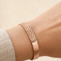 Rose gold color rhodium coated brass bracelet  - ELLY