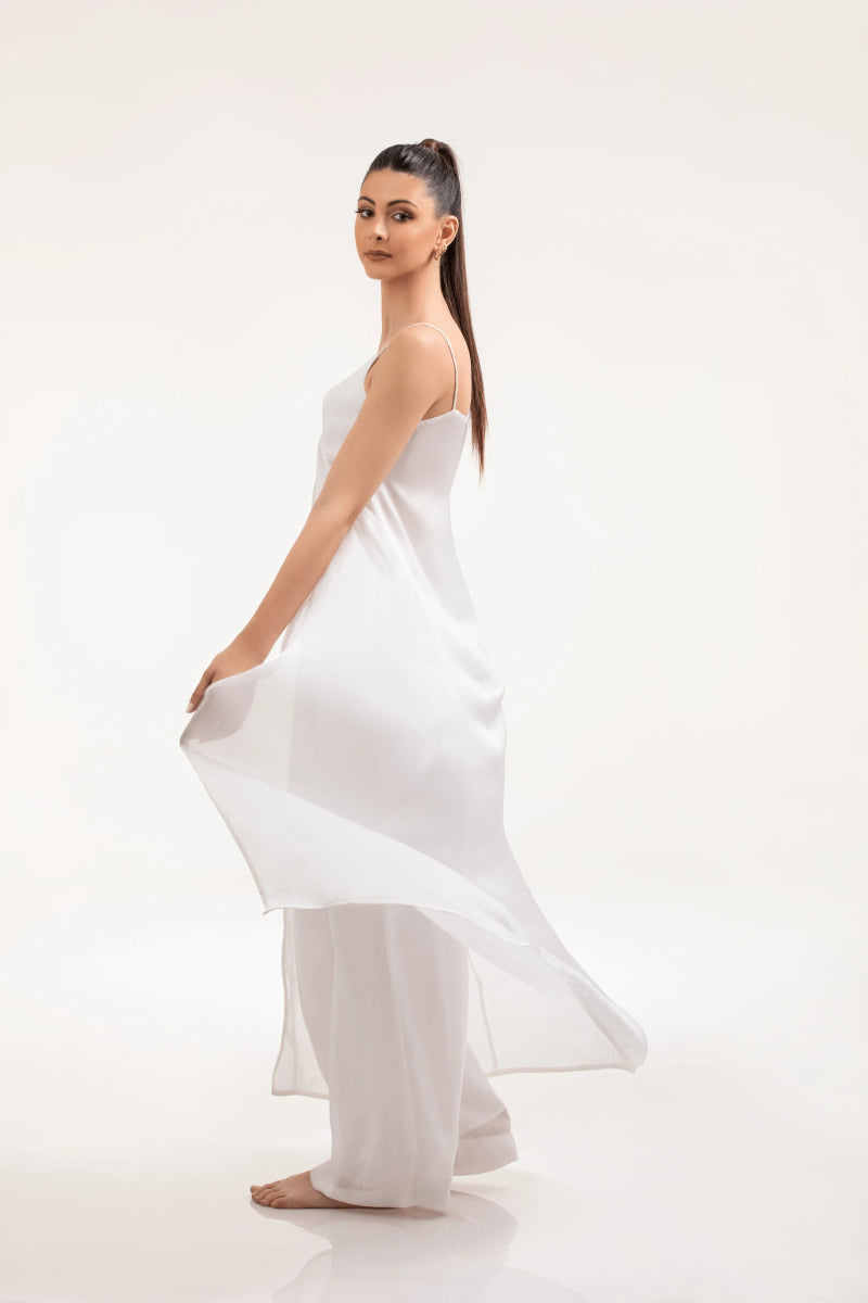 Satin White Two - Piece Set – ELLY - ELLY