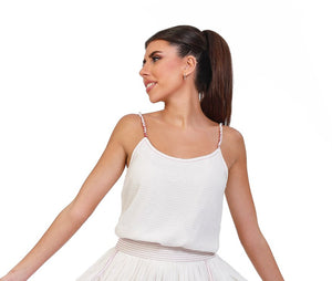 Serene Surplice Embroidered Maxi Top - ELLY