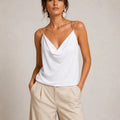 Silk Satin Cowl Neck Camisole – Luce - ELLY