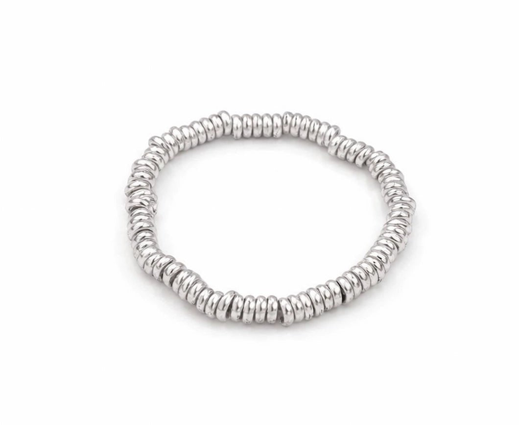 Silver plated brass bracelet - ELLY