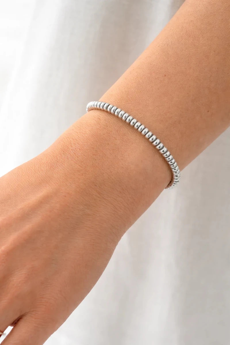 Silver plated brass bracelet - ELLY