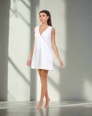 Summer Breeze White Tank Dress - ELLY