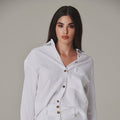 Sunshine Ready White Linen Shirt - ELLY