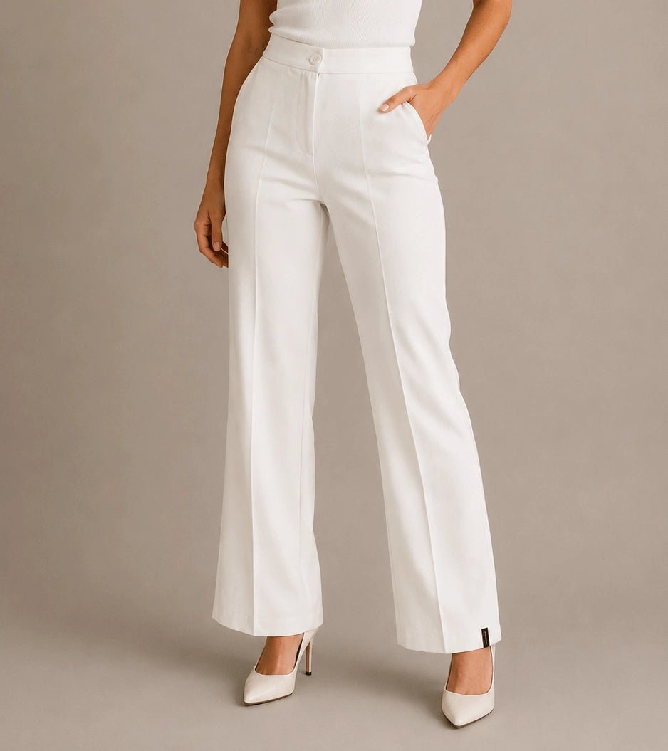 Tailored Flared Pants – Panna - ELLY