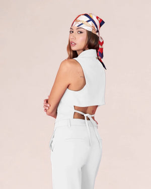 Tailored Open - Back Gilet – BIANCO - ELLY