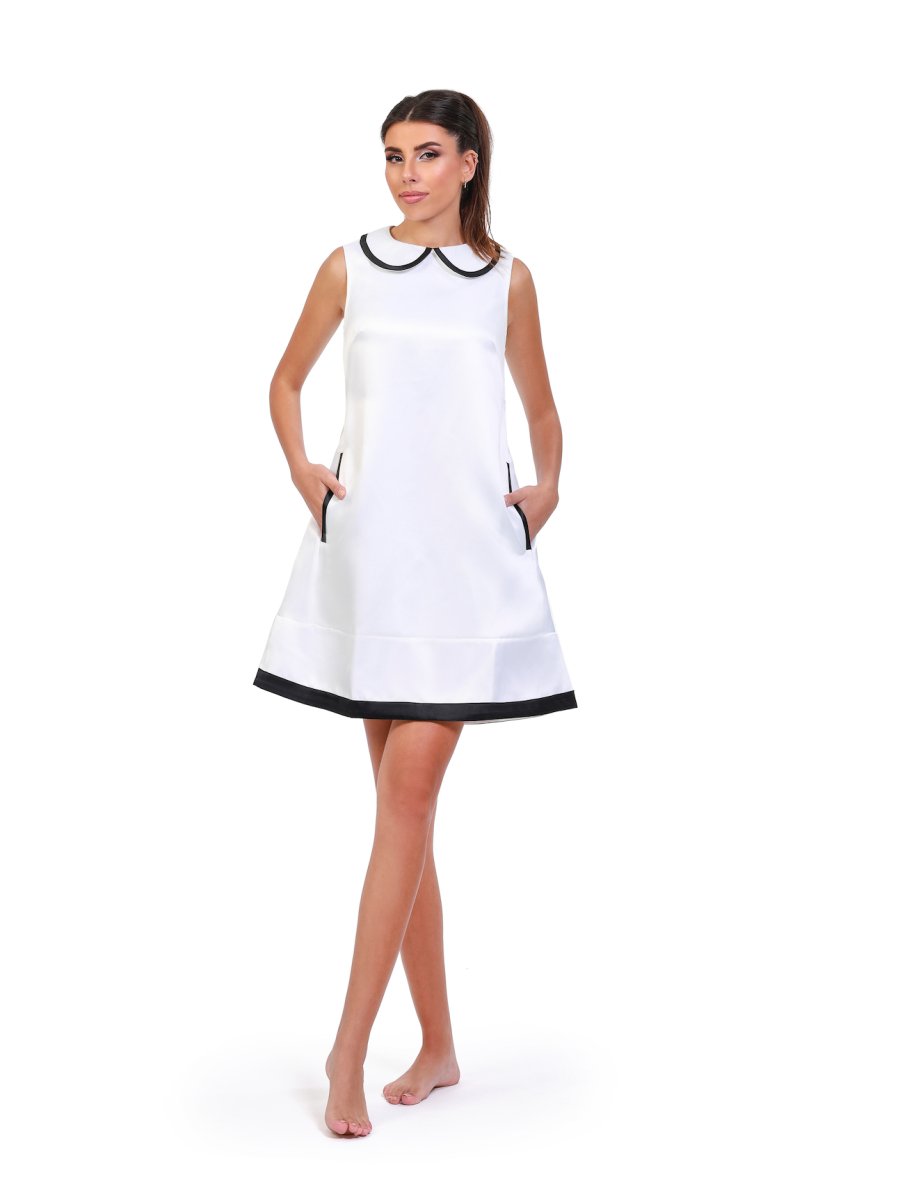 Vintage - Inspired Monochrome Shift Dress - ELLY