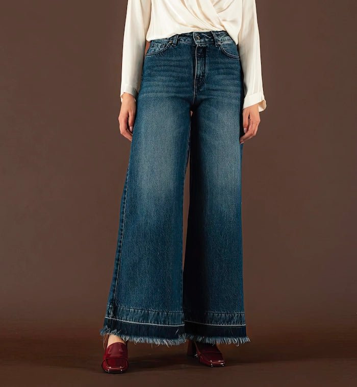 Wide - Leg Denim Jeans - ELLY