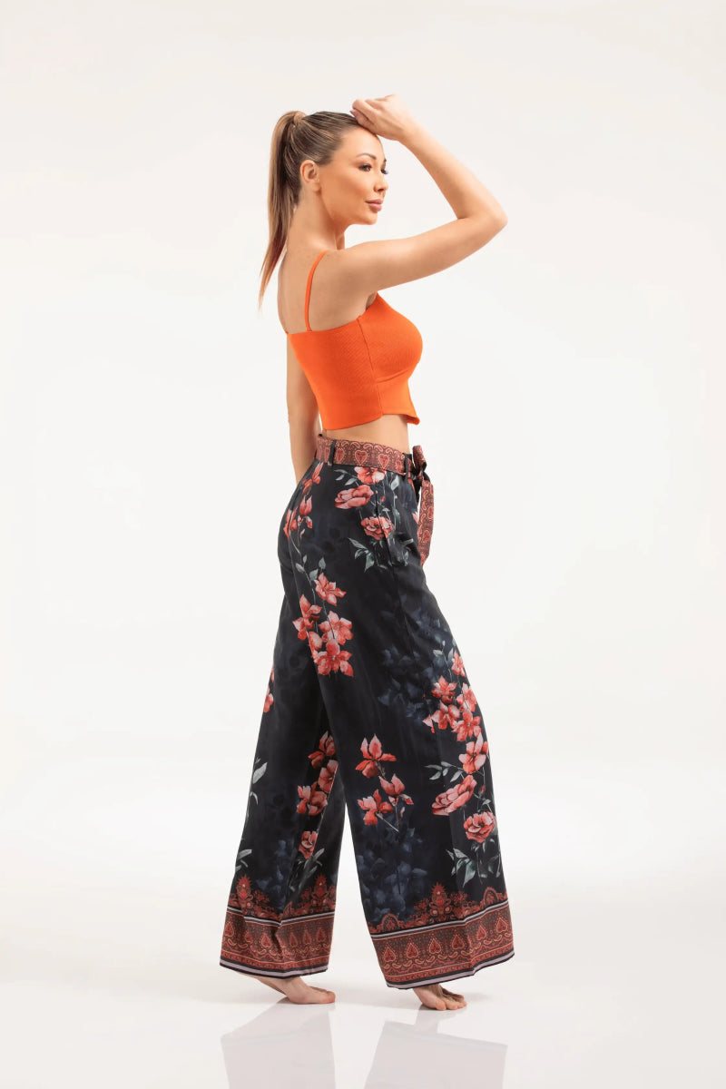 Wide - Leg Floral Pants – ELLY - ELLY