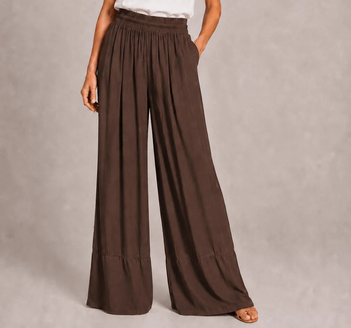 Wide - Leg Pants – Chocolate - ELLY