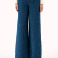 Wide - Leg Raw Denim Jeans - ELLY