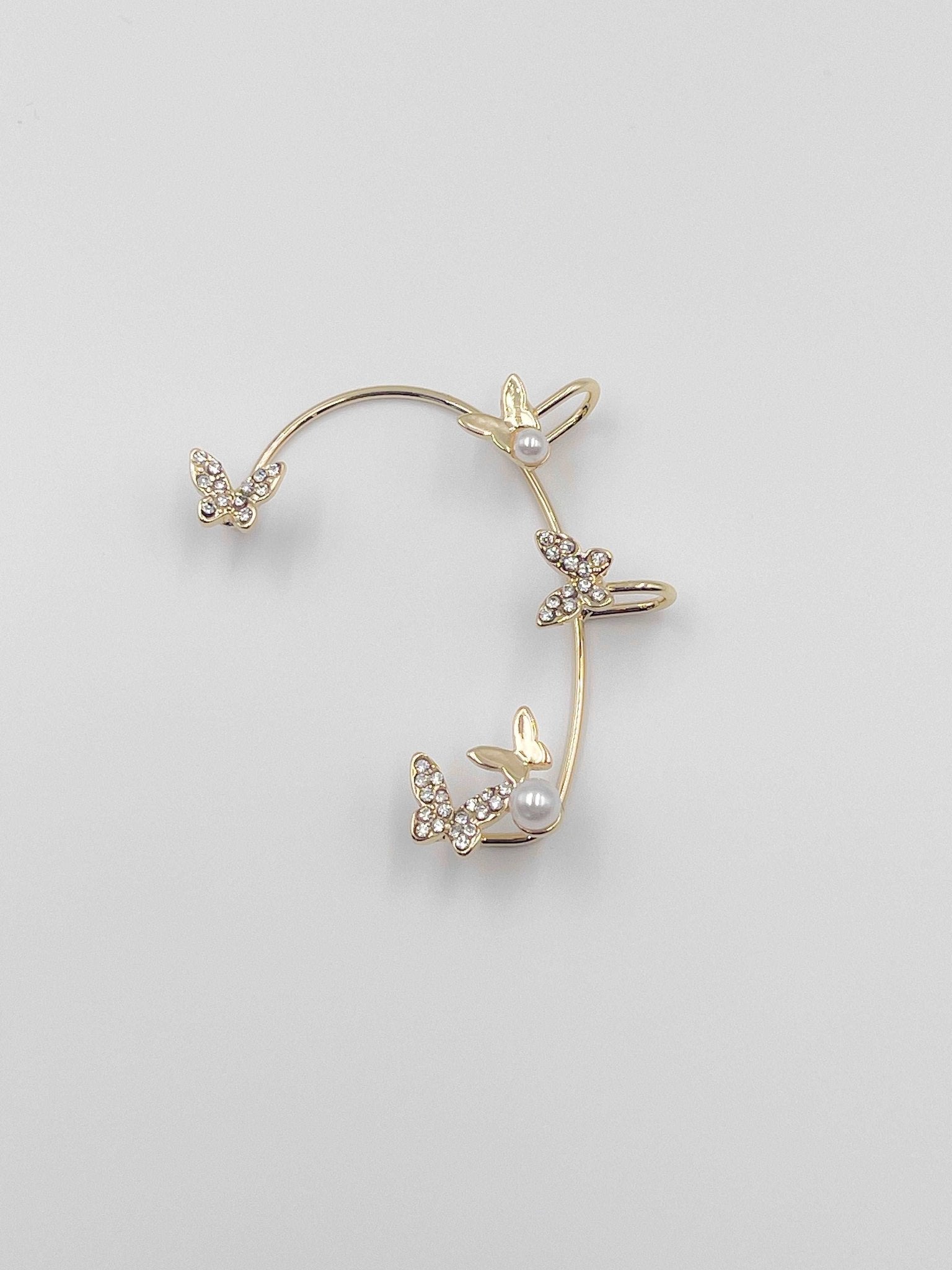 18 karat gold plated earrings adorned with crystal ornaments - ELLY