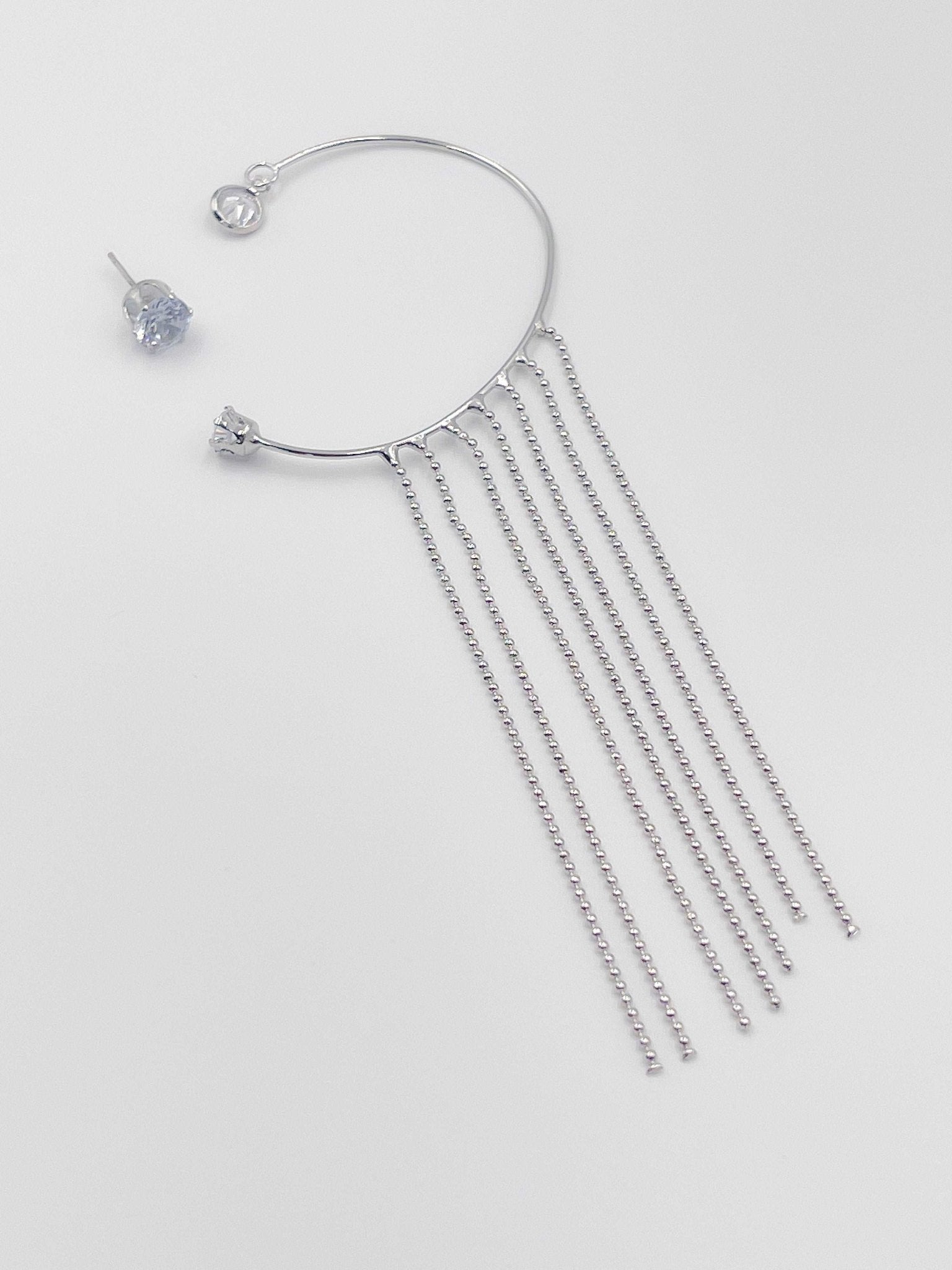 18 karat gold plated earrings adorned with crystal ornaments - ELLY