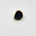 18 karat gold plated ring adorned with a stunning zircon stone - ELLY