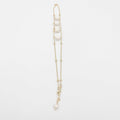18k gold-plated anklet with mother of pearl ornaments - ELLY