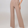 Beige Linen Pants - ELLY