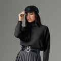 Black High Neck Sweater - ELLY