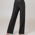 Black Linen Pants - ELLY