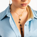 Black Preciosa Czech Crystal 18 Karat Gold-Plated Brass necklace - ELLY