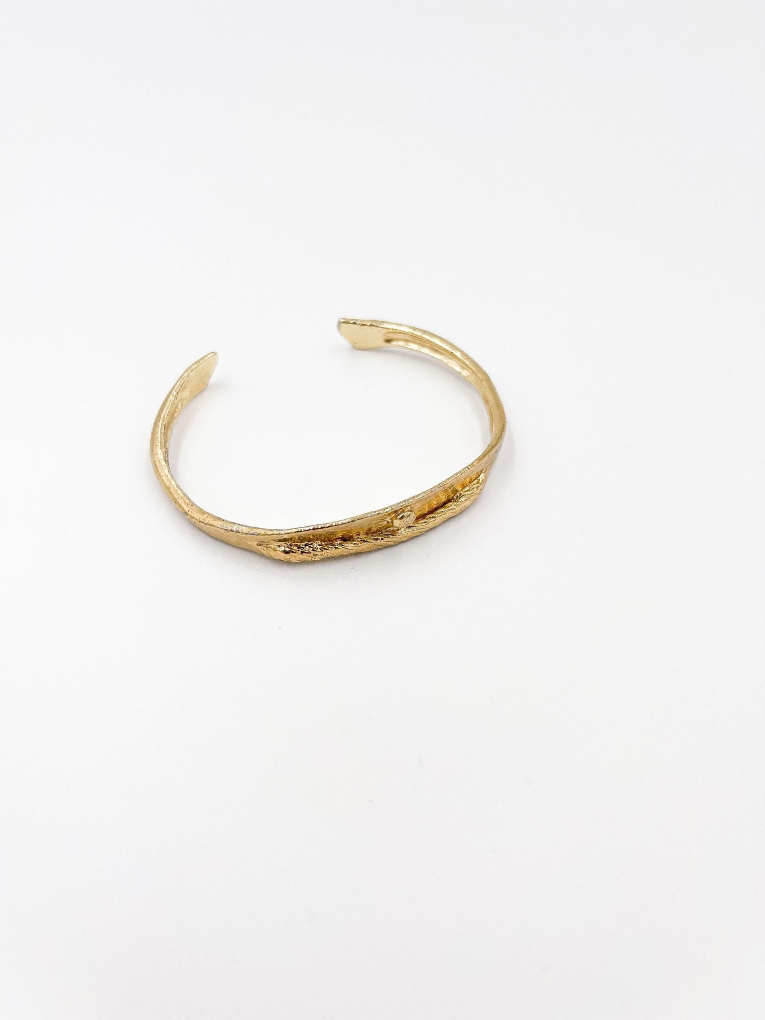Copper bracelet coated in gold rhodium - ELLY