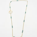 Green Crystal Ornaments 18K Gold Plated ELLY Necklace - ELLY