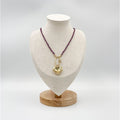 Purple Crystal Ornaments 18K Gold Plated ELLY Necklace - ELLY