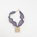 Purple Fil Metallic necklace with 18 Karat gold plated brass chain - ELLY