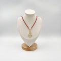 Red Crystal Ornaments 18K Gold Plated ELLY Necklace with Heart Pendant - ELLY