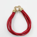 Red Leather Bracelet - ELLY