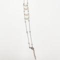 Silver anklet with mother of pearl ornaments - ELLY
