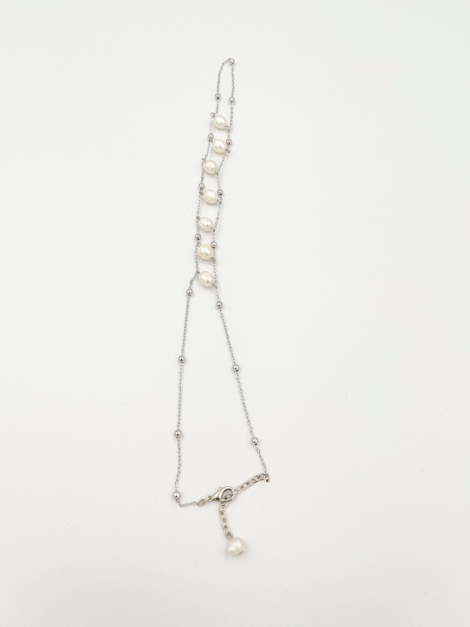 Silver bracelet with mother of pearl ornaments - ELLY