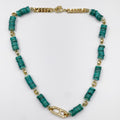 Stunning necklace, featuring an 18-karat gold-plated chain and gorgeous colored nacre stone - ELLY