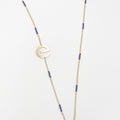Violet Crystal Ornaments 18K Gold Plated ELLY Necklace - ELLY
